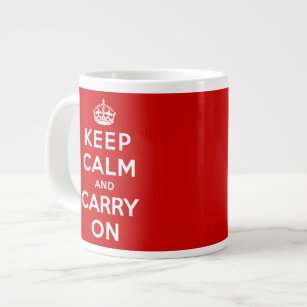 Keep Calm and Carry On Large Coffee Mug