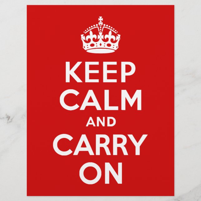 Keep Calm and Carry On Letterhead (Front)