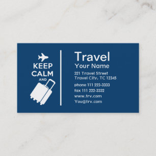 Keep Calm and Carry on Luggage Business Card