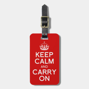 Keep Calm and Carry On Luggage Tag