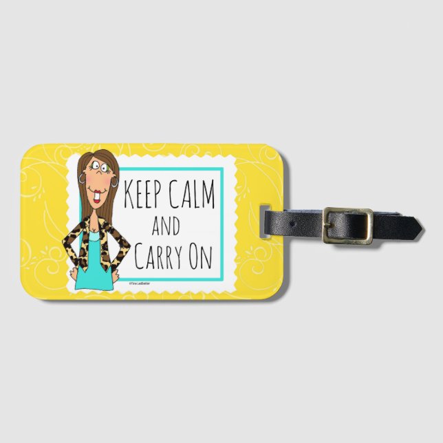 Keep Calm and Carry On Luggage Tag (Front Horizontal)