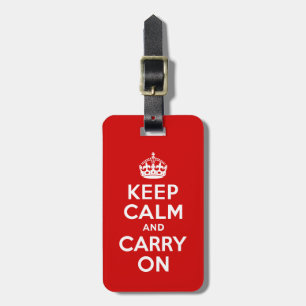 Keep Calm and Carry On Luggage Tag