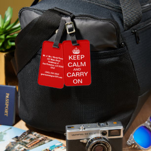 Keep Calm and Carry On Luggage Tag