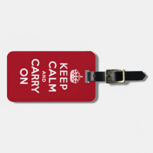 Keep Calm And Carry On Luggage Tag