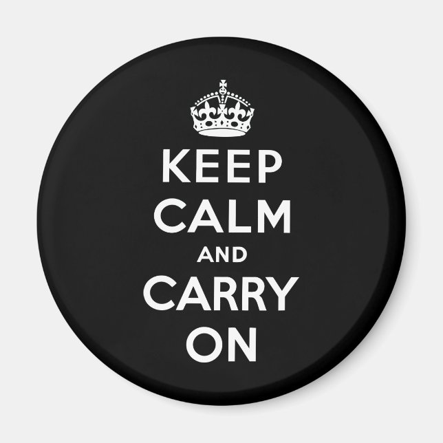 Keep Calm And Carry On Magnet (Front)