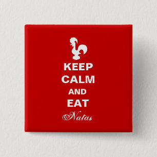 Keep calm and carry on magnet 15 cm square badge