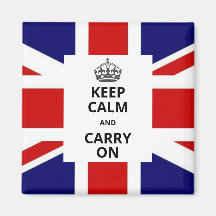 Keep Calm and Carry On Magnet. British Union Jack