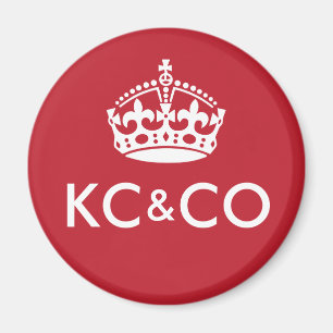 KEEP CALM and CARRY ON- magnet - personalized text