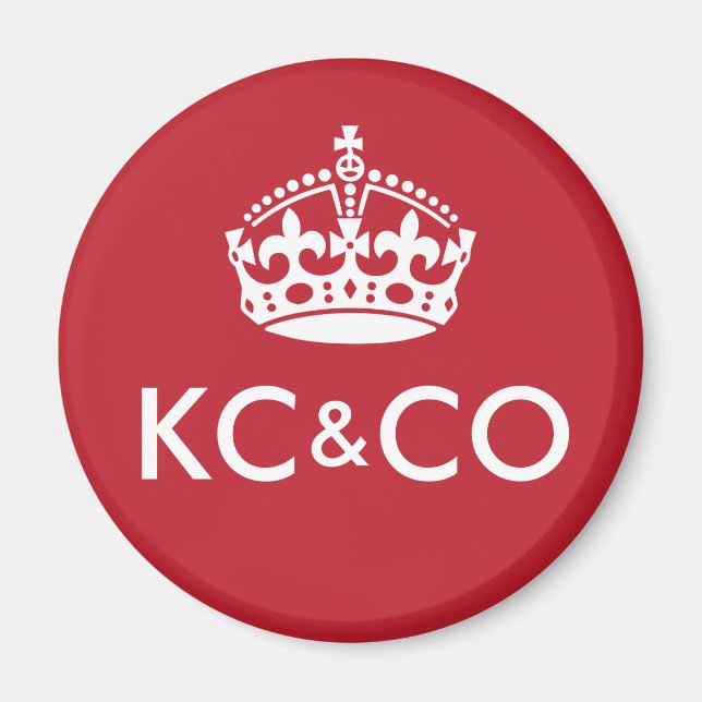 KEEP CALM and CARRY ON- magnet - personalized text (Front)
