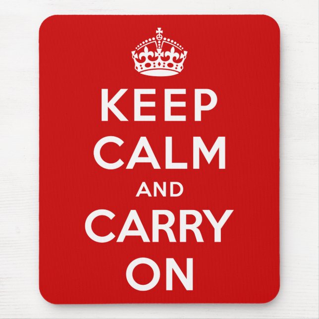 Keep Calm and Carry On Mouse Mat (Front)