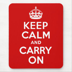 Keep Calm and Carry On Mouse Mat