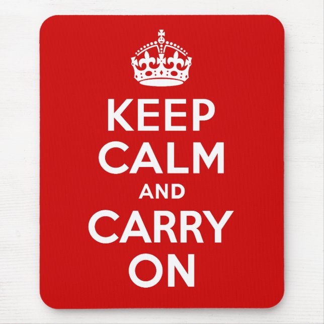 Keep Calm and Carry On Mouse Mat (Front)