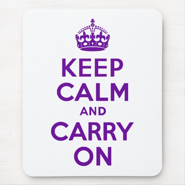 Keep Calm and Carry On Mouse Mat (Front)