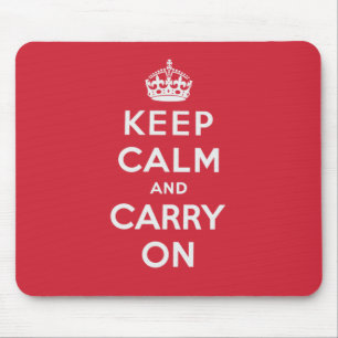 Keep Calm And Carry On Mouse Mat