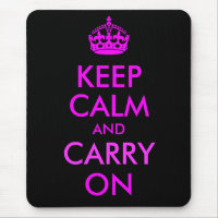 Keep Calm and Carry On Mousepad