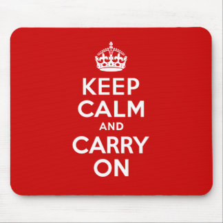 Keep Calm And Carry On Mousepad