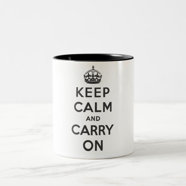 Keep Calm and Carry On - Mug - Black - Standard (Center)