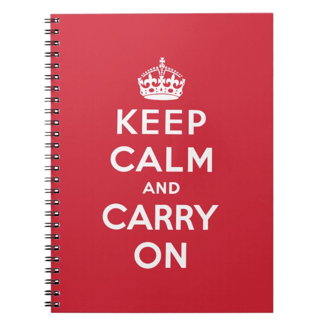 Keep Calm And Carry On Notebook (Front)