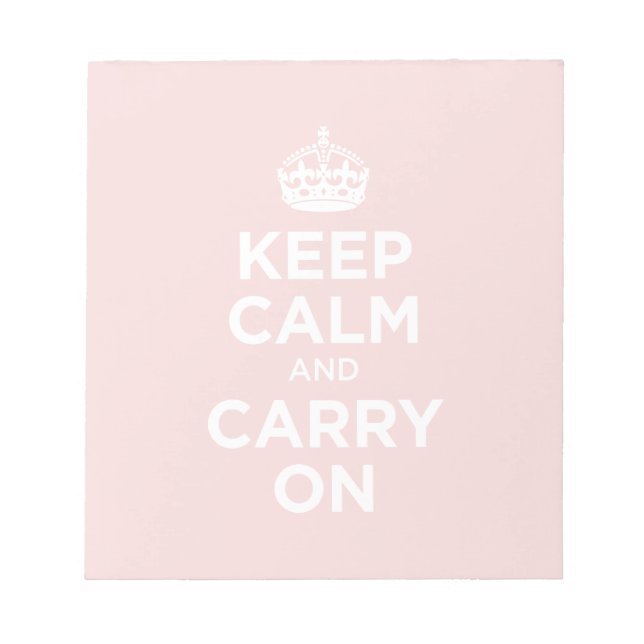 Keep Calm and Carry on Notepad (Front)
