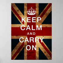 "Keep Calm and Carry On" on Union Jack