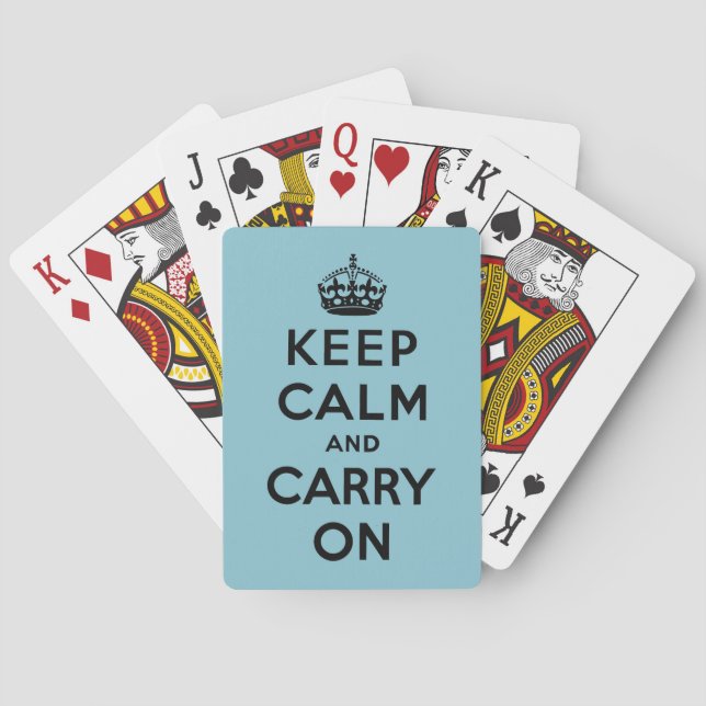 keep calm and carry on Original Playing Cards (Back)