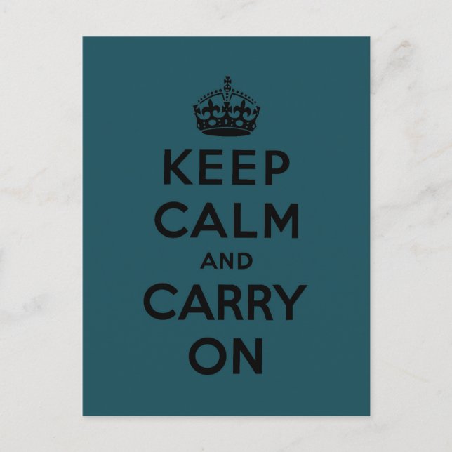 keep calm and carry on Original Postcard (Front)