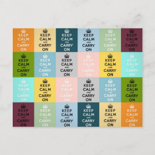 keep calm and carry on Original Postcard