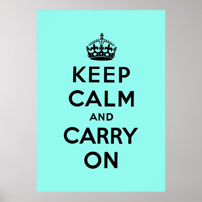 keep calm and carry on Original Poster (Front)