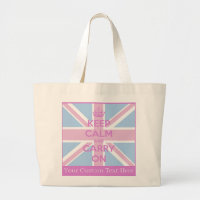Keep Calm and Carry On Pink and Blue Union Jack