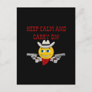 Keep Calm And Carry On Postcard