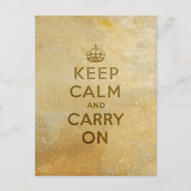 Keep Calm and Carry On Postcard (Front)