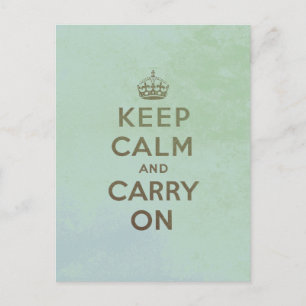 Keep Calm and Carry On Postcard