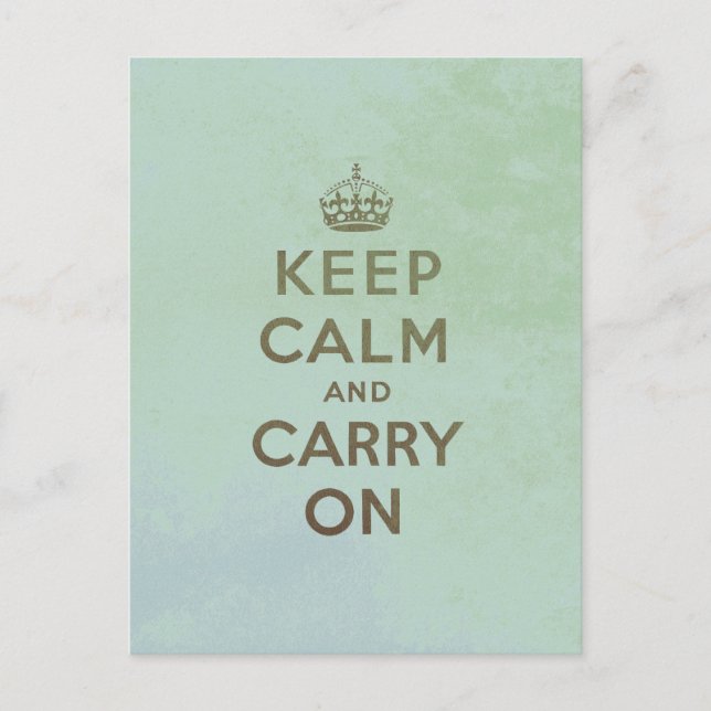 Keep Calm and Carry On Postcard (Front)