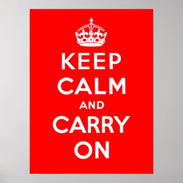 Keep Calm and Carry On Poster (Front)