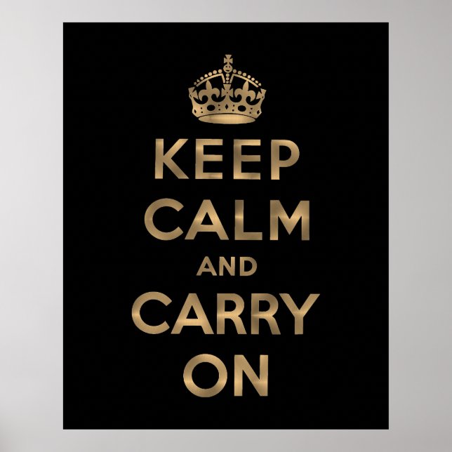 Keep Calm And Carry On Poster (Front)