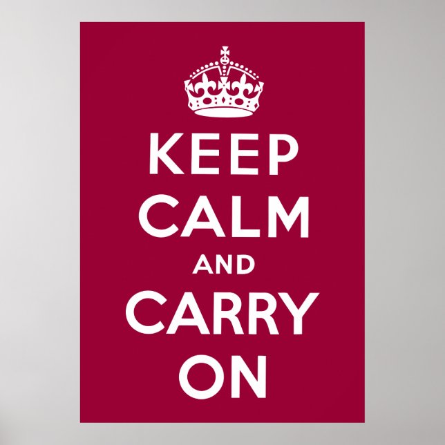 Keep Calm And Carry On Poster (Front)