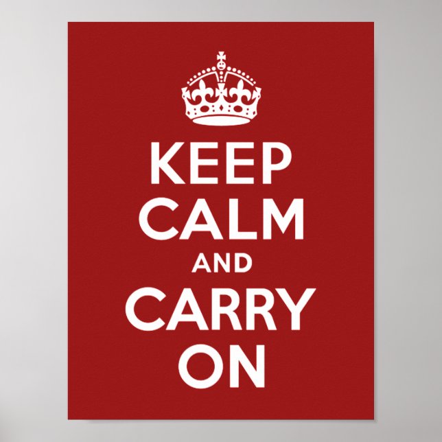 Keep Calm and Carry On Poster (Front)