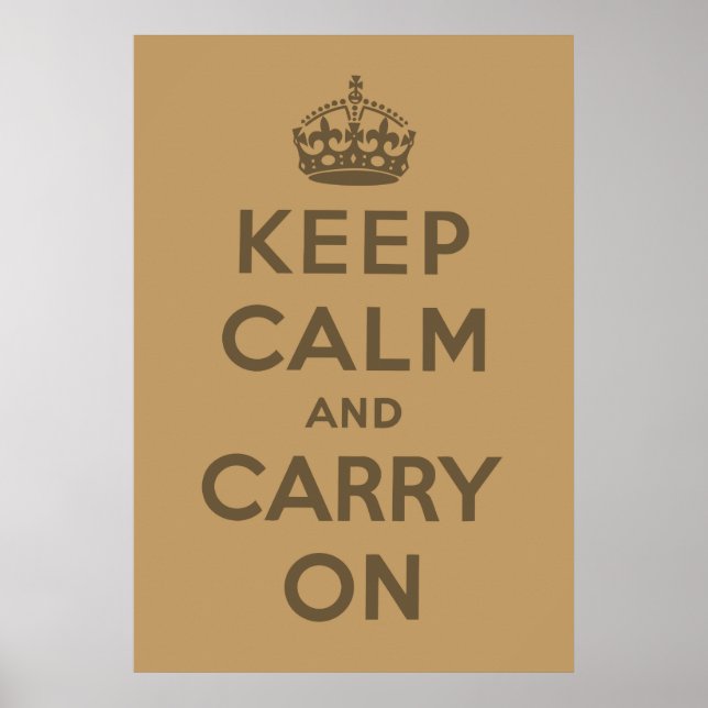 Keep Calm And Carry On Poster (Front)