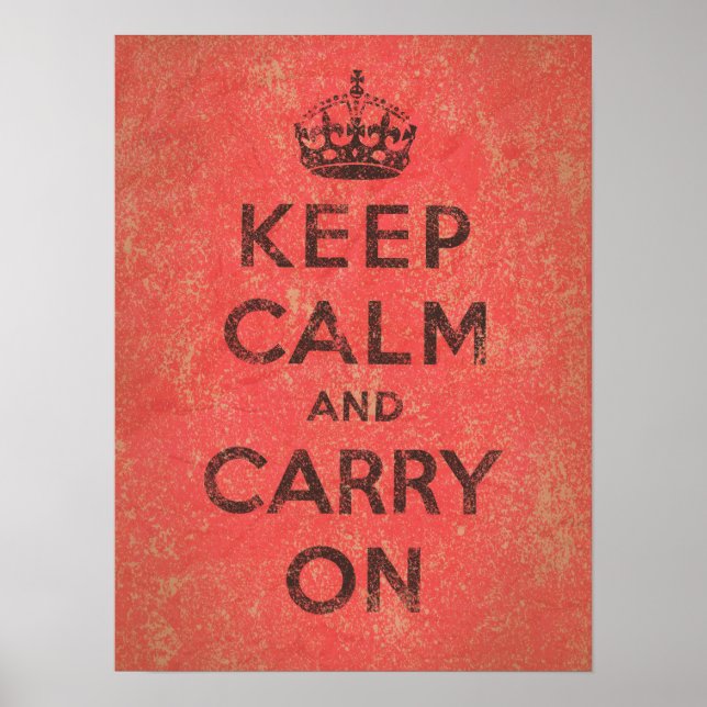 Keep Calm and Carry On Poster (Front)