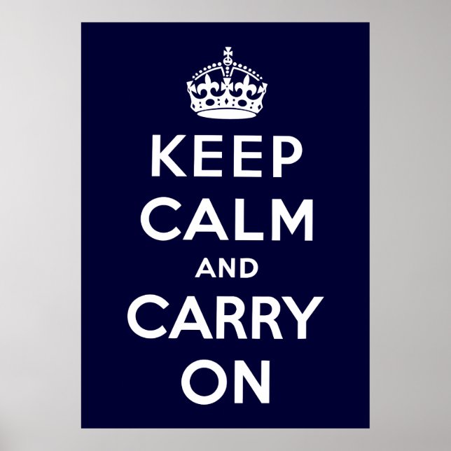 Keep Calm And Carry On Poster (Front)