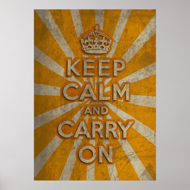 Keep Calm And Carry On Poster (Front)