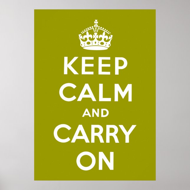 Keep Calm And Carry On Poster (Front)