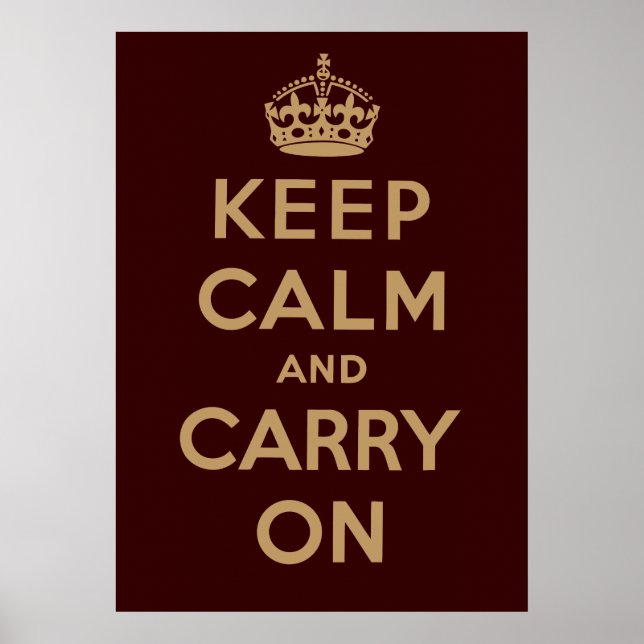Keep Calm And Carry On Poster (Front)
