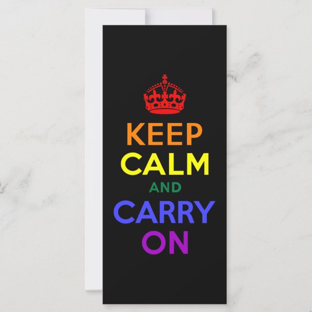 Keep Calm and Carry On Rainbow (Front)