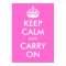 Keep Calm and Carry On Rose Pink Print