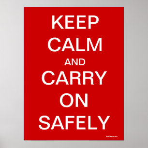 Keep Calm and Carry On Safely - Health and Safety Poster