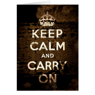 Keep Calm and Carry On Sepia Grunge