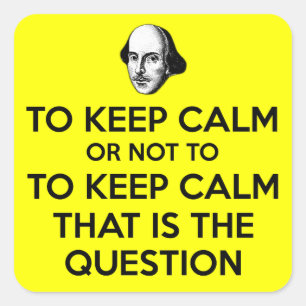 Keep calm and carry on square sticker