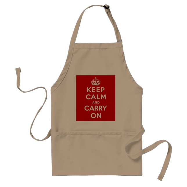 Keep Calm and Carry On Standard Apron (Front)