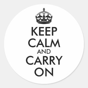 Keep Calm and Carry On Sticker